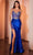 Ladivine CC8868 - Beaded Satin Gown Prom Dresses 0 / Royal