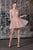 Ladivine CD0148 - Dual Strap A-Line Party Dress Party Dresses M / Blush