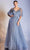 Ladivine CD0175 - Embellished V-Neck A-Line Prom Gown Prom Dresses XXS / Smoky Blue