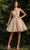 Ladivine CD0188 - Tie Straps A-Line Cocktail Dress Cocktail Dresses S / Blush