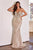 Ladivine CD0216 - Strapless Fully Beaded Prom Gown Prom Dresses 4 / Black-Nude