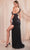 Ladivine CD0218 - Sweetheart Sequin Prom Gown with Sash Prom Dresses 2 / Black