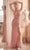 Ladivine CD0220 - Sleeveless High Slit Prom Gown Prom Dresses 6 / Orange