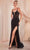 Ladivine CD0220 - Sleeveless High Slit Prom Gown Prom Dresses 6 / Orange