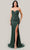 Ladivine CD0233 - Strapless Side Mesh Panels Prom Gown Prom Dresses 2 / Emerald