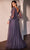 Ladivine CD0938 - Sheer Long Sleeve Lace Applique Prom Gown Mother of the Bride Dress