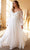 Ladivine CD243WC - Long Sleeve Sheer Wedding Gown Wedding Dresses