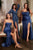 Ladivine CD326C - Strapless Corset Bodice Prom Gown Prom Dresses 16 / Soft Navy