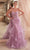 Ladivine CD332 - Ruffle Mermaid Strapless Evening Dress Pageant Dresses 10 / Paris Blue