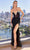 Ladivine CD342 - Glittery Corset Evening Dress Evening Dresses 2 / Black