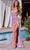 Ladivine CD342 - Glittery Corset Evening Dress Evening Dresses 2 / Pink