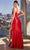 Ladivine CD346 - Spaghetti Strap Gathered Waist Prom Gown Prom Dresses