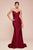 Ladivine CD791 Strapless Fitted Satin Prom Dress Prom Dresses 2 / Burgundy