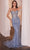 Ladivine CD794 - Crystal Beaded Strapless Prom Dress Prom Dresses 4 / Dusty Blue