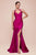 Ladivine CD796 - Halter Ruched Bodice Prom Dress Prom Dresses 2 / Magenta