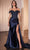 Ladivine CD803 - Sequin Appliqued Sweetheart Prom Dress Prom Dresses 4 / Navy