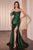 Ladivine CD804 - Applique Asymmetrical Evening Gown Evening Dresses 2 / Emerald