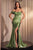 Ladivine CD804 - Applique Asymmetrical Evening Gown Evening Dresses 2 / Greenery