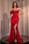 Ladivine CD804 - Applique Asymmetrical Evening Gown Evening Dresses 2 / Red