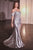 Ladivine CD804 - Applique Asymmetrical Evening Gown Evening Dresses 2 / Silver