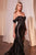 Ladivine CD804 - Applique Asymmetrical Evening Gown Evening Dresses