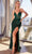 Ladivine CD840 - Sequined Lace Appliqued Evening Gown Prom Dresses 2 / Emerald