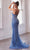 Ladivine CD845 - Rhinestone Deep V-Neck Prom Gown Prom Dresses 14 / Rose Gold