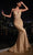 Ladivine CD845 - Rhinestone Deep V-Neck Prom Gown Prom Dresses 14 / Rose Gold