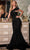 Ladivine CD980 - Asymmetrical Neck Foldover Detailed Evening Gown Prom Dresses 6 / Emerald