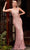 Ladivine CD981 - Embellished Mermaid Evening Gown Prom Dresses 2 / Rose