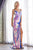 Ladivine CDS393 - Plunged V-Neck Iridescent Prom Gown Special Occasion Dress