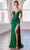 Ladivine CDS465 - Embroidered Strapless Prom Gown Ball Gowns 2 / Emerald