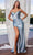 Ladivine CDS487 - Sweetheart High Slit Evening Dress Evening Dresses 12 / Rose