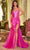 Ladivine CDS492 - Sleeveless Halter Open Back Prom Gown Prom Dresses 2 / Hot Pink