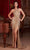 Ladivine CDS497 - Sequin Halter Neck Prom Gown Pageant Dresses 2 / Gold