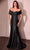 Ladivine CDS507 - Satin Shawl Evening Gown Mother of the Bride Dresses 2 / Black