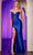 Ladivine CDS521 - Strapless V-Neck Evening Dress Prom Dresses 0 / Royal