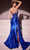 Ladivine CDS524 - Lace Applique Gown with Slit Prom Dresses