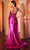 Ladivine CDS524 - Lace Applique Gown with Slit Prom Dresses