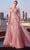 Ladivine CDS533 - Floral V-Neck Evening Dress Prom Dresses