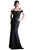 Ladivine CF158 - Off Shoulder Gown in Stretch Crepe Evening Dress Evening Dresses