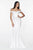 Ladivine CF158 - Off Shoulder Gown in Stretch Crepe Evening Dress Evening Dresses XS / Off White