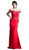 Ladivine CF158 - Off Shoulder Gown in Stretch Crepe Evening Dress Evening Dresses XS / Red