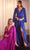 Ladivine CH028 - V-Neck Chiffon Capelet Prom Dress Prom Dresses