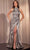 Ladivine CH031 - Halter Satin Evening Gown Formal Gowns XXS / Silver