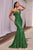 Ladivine CH066 - Spaghetti Strap Sequin Gown Prom Dresses XXS / Emerald