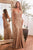 Ladivine CH066 - Spaghetti Strap Sequin Gown Prom Dresses XXS / Rose Gold