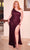 Ladivine CH077 - Fully Sequin Asymmetric Evening Gown Pageant Dresses L / Red