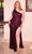 Ladivine CH077C - Sequin One-Shoulder Prom Gown Prom Dresses 2X / Wine