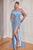 Ladivine CH147 - Sequin Ornate Evening Gown Prom Dresses XS / Lt Blue